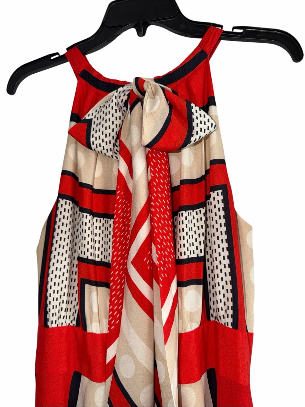 Eliza J Scarf Print Crêpe de Chine Fit & Flare Maxi Dress size 10 - Picture 9 of 15